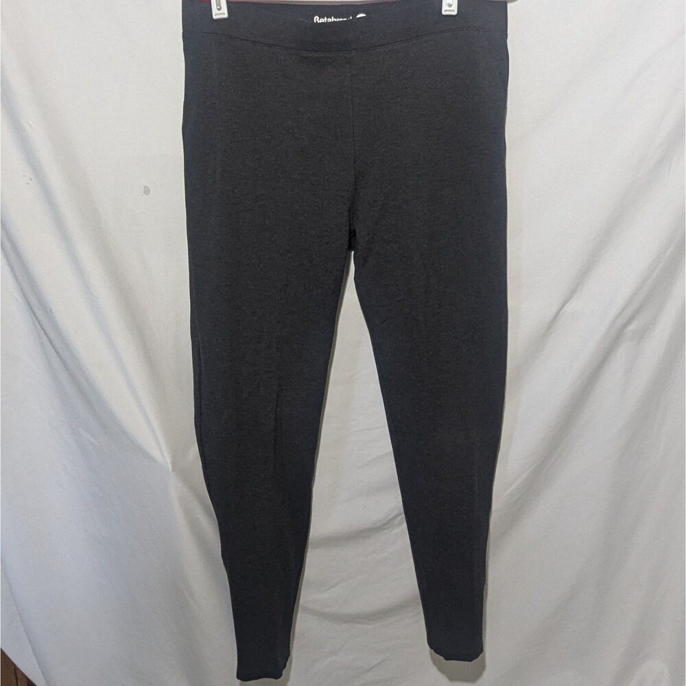 Betabrand Women’s XLP Classic Ankle Yoga Pants  Charcoal Gray Stretch Pull On